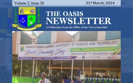 The Oasis Newsletter Volume 2,  Issue: 20