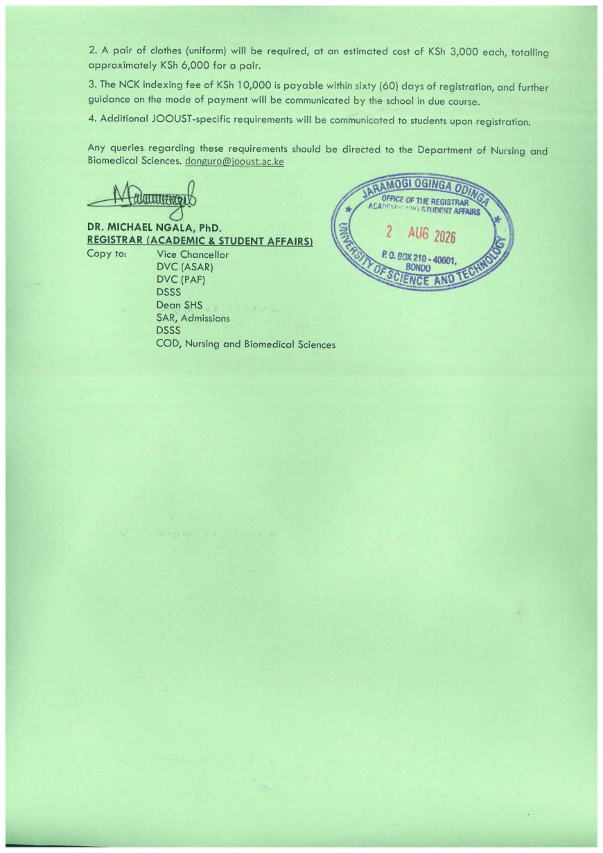 Requirements for Registration – Bachelor of Science in Nursing (BScN) Students